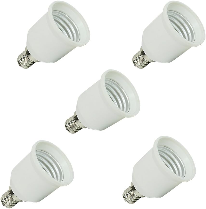 E12 to E27 Adapter Converts Chandelier base Socket (E12) To Medium Socket (E27)