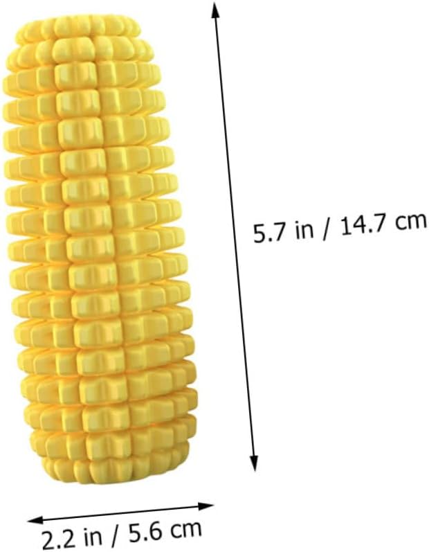 Mipcase 4pcs Portable Sounding Puppy Toy Corn-Shaped Chew Toy for Dogs Funny Molar Mentally Stimulating Design Easy to Clean and Maintain for Teething Puppies