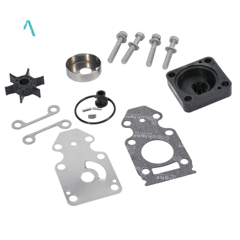 Kit di riparazione pompa acqua fuoribordo 63V W0078 compatibile con motore per barche a 2 tempi 9.9HP 15HP