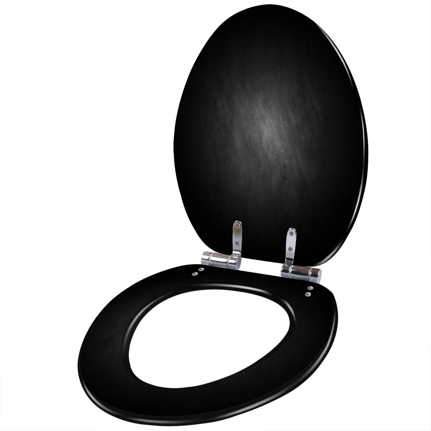 Photo 1 of 3D Black coloured rough scuffed messy writing slate like textured effect Resin Elongated Toilet Seat with Cover Quiet Close Quick Release Hinges Decorative Toilet Seat Easy to Clean Install Home Decor Elongated-2
