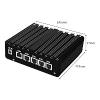 12th Gen Firewall Mini PC, J5005, 4x i226-V 2.5G LAN, Fanless Barebone – Ansicht 3