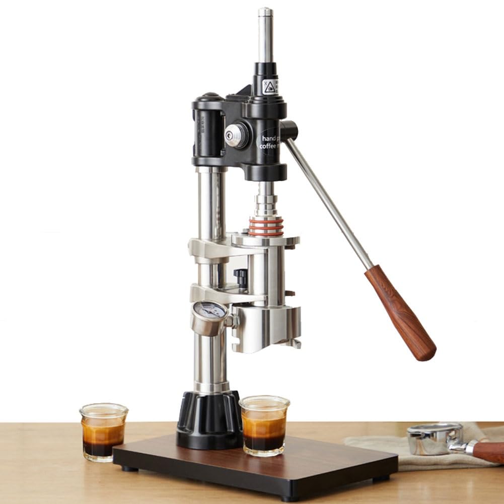 Macchina per caffè espresso manuale, estrazione espresso a mano, macchina per cappuccino per caffè domestico all'aperto