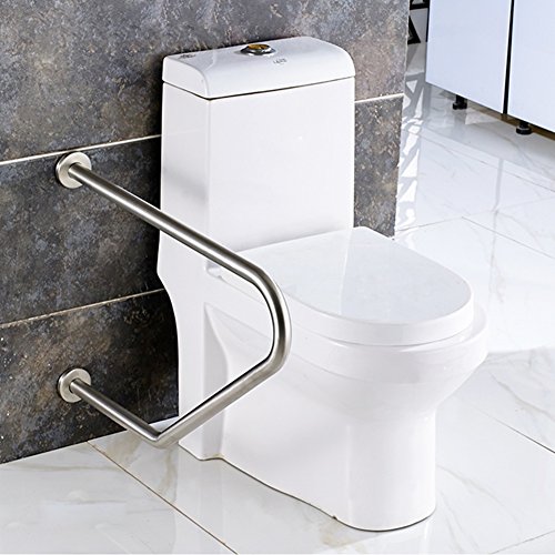 JCWANGDEFU Grab Bar Handrails Hand Grips Safety Handle Assist Frame Railings Rail Support for Toilet Bathtub Bathroom Shower, 304 Stainless Steel, Sand Light, 1 PC