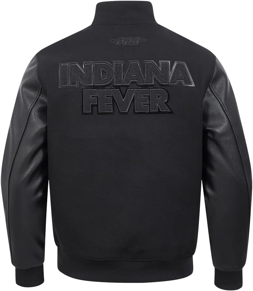 Pro Standard Mens WNBA Classic Triple Black Varsity Jacket - Image 2