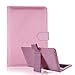 HDE Diamond Stitch Hard Leather Folding Folio Case Cover with Micro USB Keyboard for 7