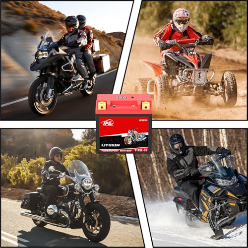 Image of TPE Lithium Motorcycle DLF5L-BS 12V 3Ah LiFePO4 System Life Cycles for ATV, UTV Jet Ski Scooter, Motocross