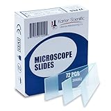 Microscope Slides, Ground Edges, Frosted, 90 Corners, 3x1, Karter Scientific 206B2 (Pack of 72)
