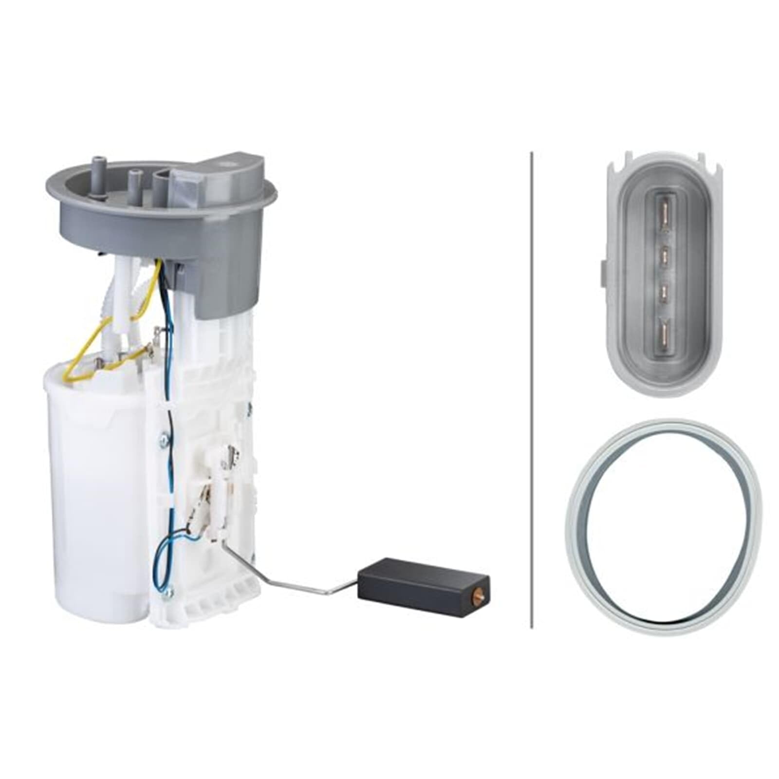 HELLA 8TF 358 106-211 Unidad de alimentación de combustible - eléctrico - 4polos - con junta/con sensor de nivel