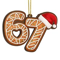 Santa Says Six Seven Christmas Ornament 2025, Funny 67 Meme Ornament, Funny Christmas Ornaments 2025, Santa Ornaments for Christmas Tree, Gag Gifts, Stocking Stuffers for Teen Girls Trendy Stuff