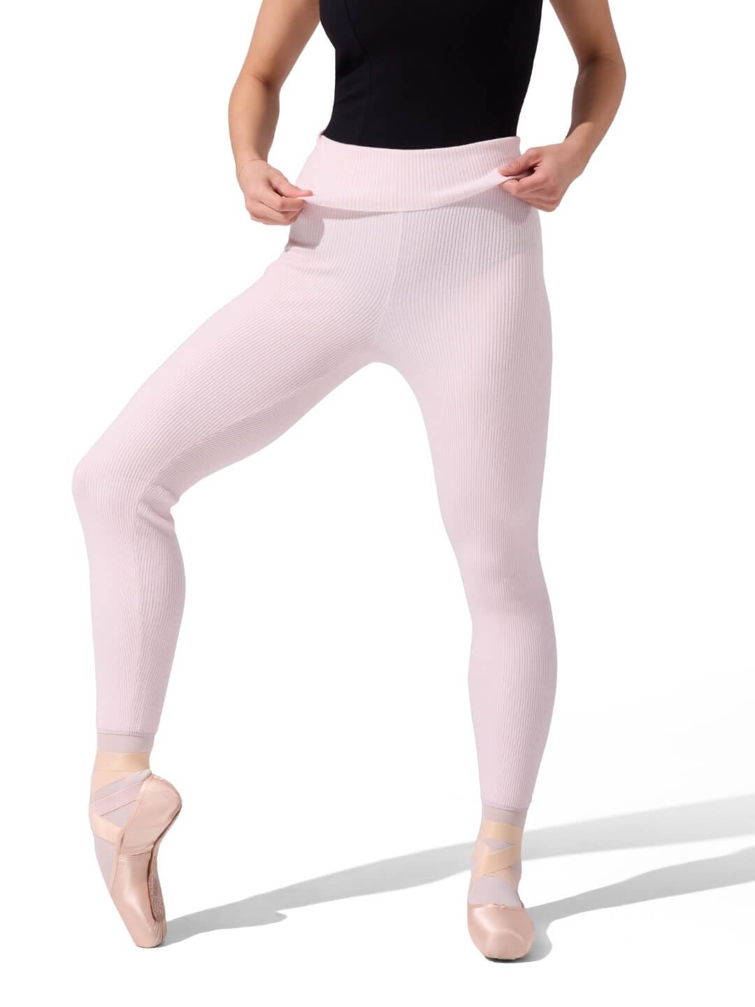 Capezio Ca1Ev 126 Ribbed Sweater Knit Legging Warm-Up KNITS - Pink, x Large