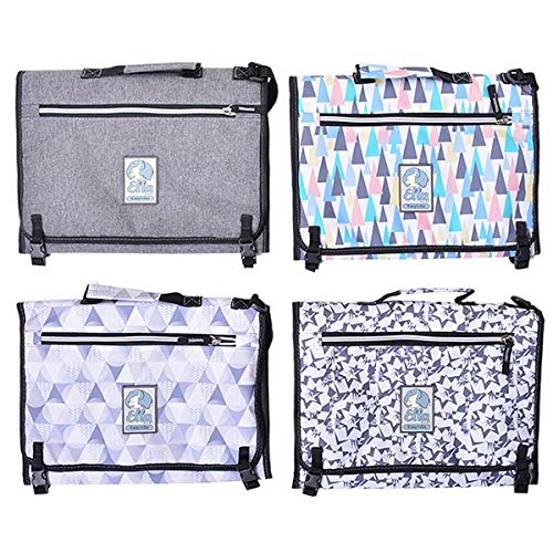 Trocador Portátil com Bolsos Ella Baby - Cinza Mescla