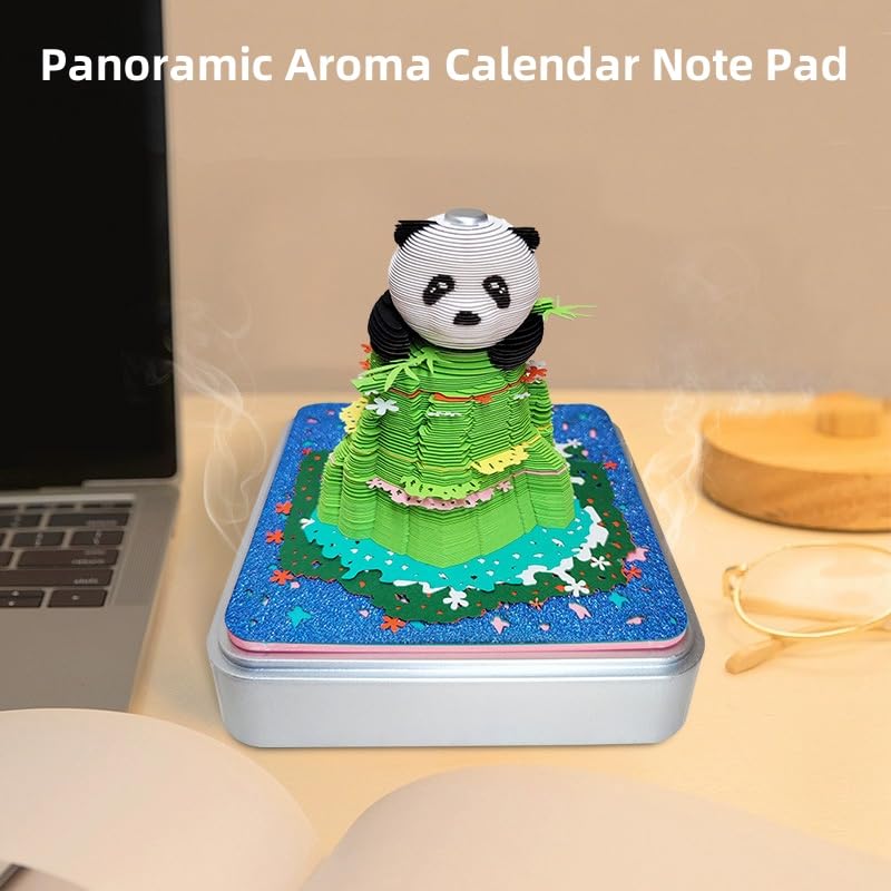 Kalendarz 3D 2025 panda, kalendarz biurkowy, do oderwania, kreatywny kalendarz na notatki, artystyczny kalendarz 3D, notatnik, dekoracja na biurko, dekoracja na Boże Narodzenie
