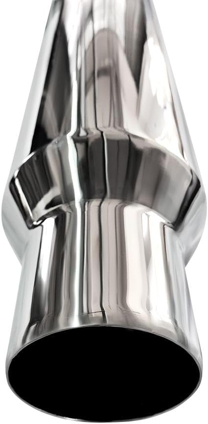 GERTEC 7" to 5" OD x 36 inch Chrome Stack Pipe Bull Horn