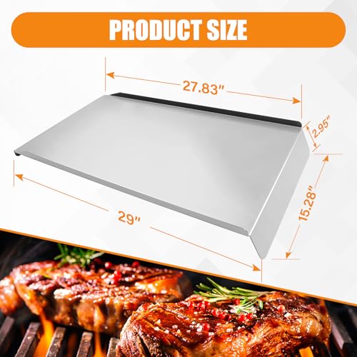 Drip Tray Heat Baffle Replacement for Traeger Pro 780 Pellet Grills, BCA1283 Grease Drip Pan Heat Deflector Replace Parts: KIT0443 BAC780, Compatible With Traeger Pro 780 Drip Tray Liner BAC520 by COMVIEE - Used condition - Image 2