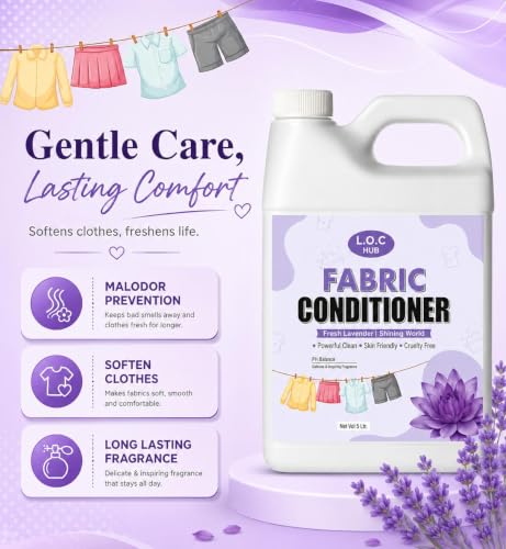 Image of L.O.C HUB Fabric Conditioner, Fresh Lavender, Powerful Clean, Skin Friendly, Cruelty Free0.5 Ltr