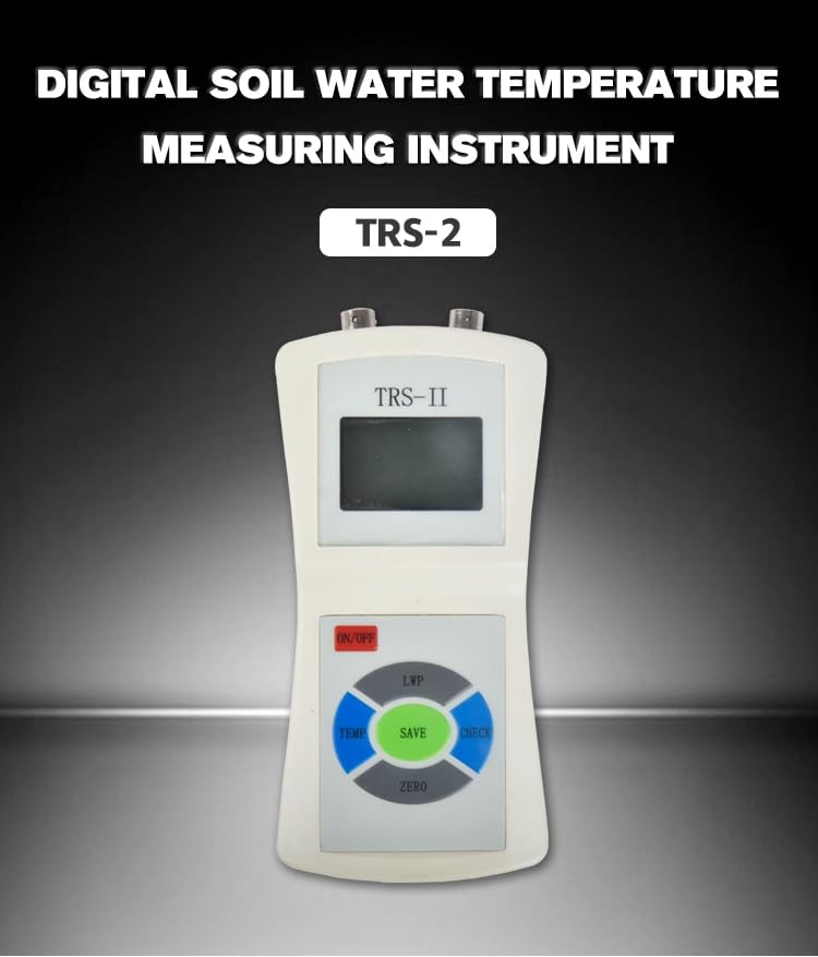Soil Moisture Meter - Dual Sensor - Agricultural Field Use - Peak Hold, Backlit Display - for Precision Irrigation Management and Environmental Analysis