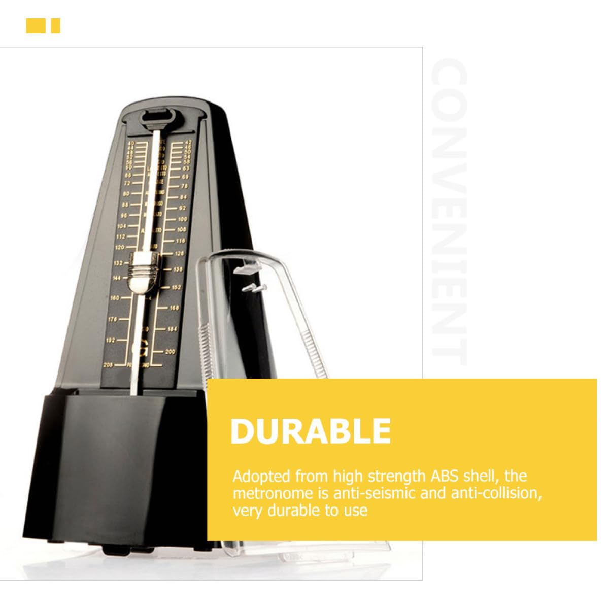 FRCOLOR 1 Satz Mechanisches Metronom für Gitarre Klavier und Andere Instrumente mit Notenclip Universelles Metronom Verbesserung Ihrer Musikalischen Fähigkeiten Schwarz Zufällige Farbe