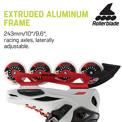 Rollerblade Rb Pro X Unisex Adult Fitness Inline Skate, Grey/Warm Red, Urban Performance Inline Skates #TOP3