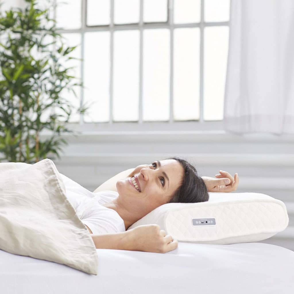 medisana Sleepwell SP 100 Kopfkissen mit Lautsprecher und MP3-Wiedergabe, orthopädisches Schaumkissen mit integrierter Entspannungsmusik, Bluetooth zum streamen von Musik für ein besseres Einschlafen