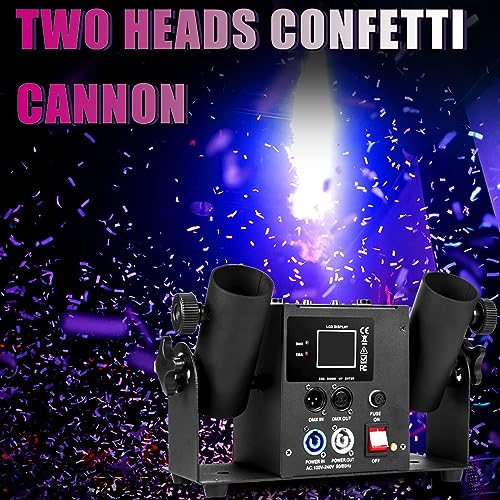 Machine à confettis double tête DMX512 et télécommande pour fêtes - 3