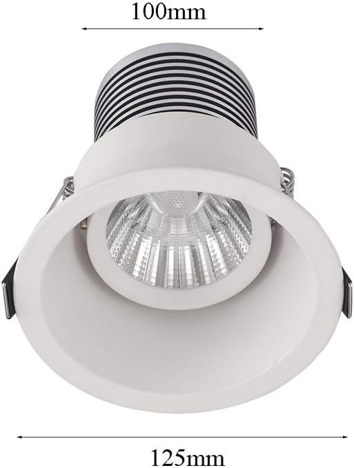 White Round Embedded Ceiling Panel Light Anti-Glare Simple Energy Saving Highlight Spotlight 15w/20w COB Recessed Household Illumination Downlight High Brightness (Color : 2700k_15w)