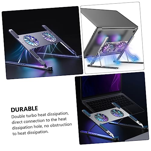 Base para laptop con ventilador LALAFINA color plata miniatura 3