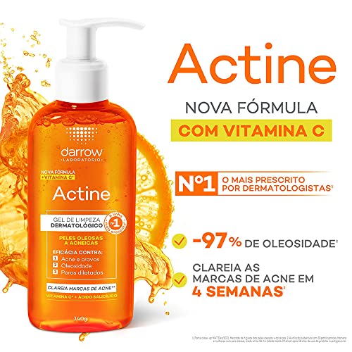 DARROW ACTINE GEL DE LIMPEZA REFIL 300G, Cor: Laranja, Número itens:1