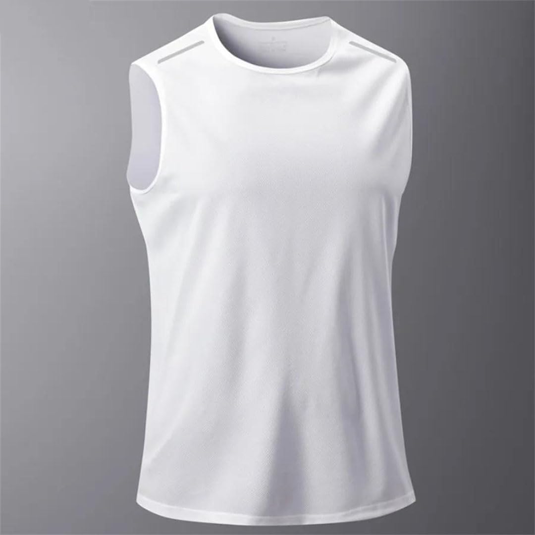 Men Tank Tops Quick Dry Sleeveless Fitness Running Breathable Casual Vest