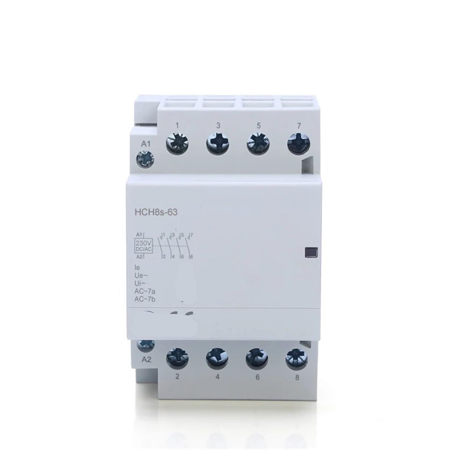 NOBIRTBSA HCH8s-63 DC24V contactor DC230V Coil AC230V 63A 4NO Modular contactor Guide Rail(63A 2NO2NC DC AC24V)