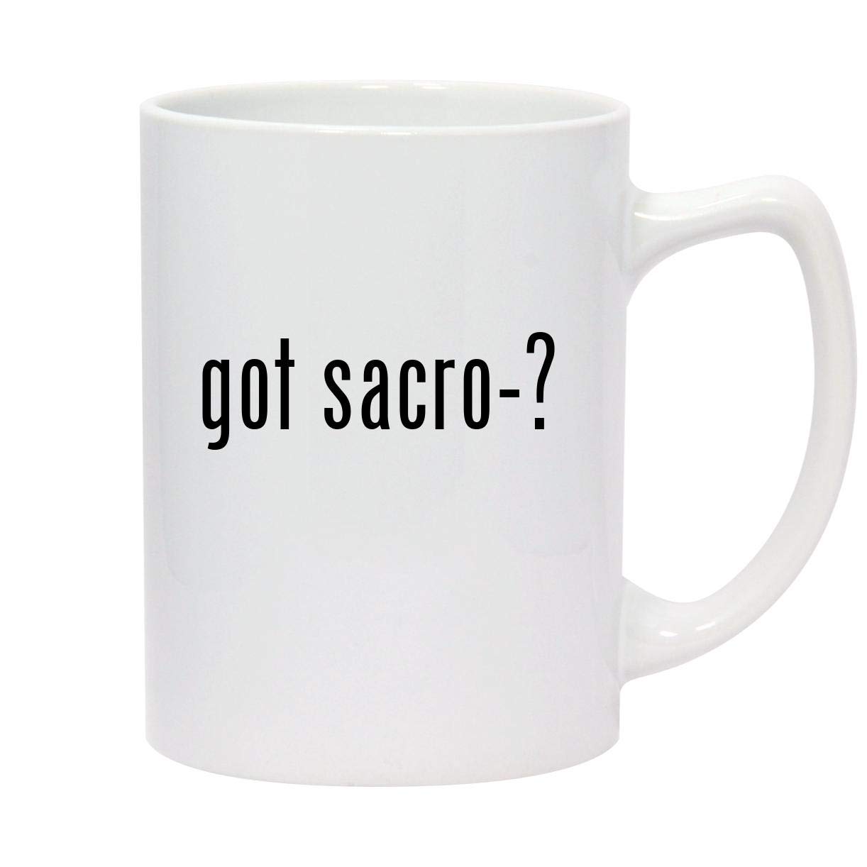 Molandra Productsgot sacro-? - 14oz White Ceramic Statesman Coffee Mug
