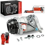 A-Premium AC Compressor with Clutch - with 2 Mounting Holes - Compatible with Chevrolet, GMC Models - Silverado, Sierra, Tahoe, Yukon, Suburban, Express, Escalade, Savana, Avalanche, & More