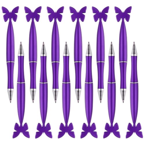 Bolígrafos de mariposa de 1.0mm de tinta negra morado para suministros de papelería