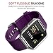 UMTele Silicone Replacement Strap with Quick Release Pins for Fitbit Blaze Smart Fitness Watch, Large - Plum