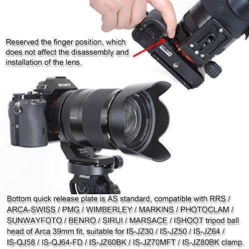 Ishoot Lens Collar Tripod Mount Ring Support Bracket Holder For Sony Fe 24-240Mm F/3.5-6.3 Oss, 24-105Mm F/4 G Oss, 16-35Mm F/2.8 Gm, 24-70Mm F/2.8 Gm, 35Mm F/1.4 Za, 50Mm F/1.4 Za, 85Mm F/1.4 Gm #TOP5