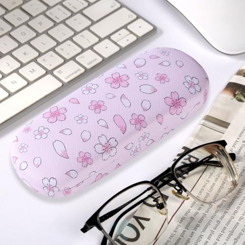 Image of PERFECTSIGHT Hard Shell Eyeglasses Case, PU Leather Protective Glasses Case, Cute Eyeglass Case for Women Men Girls