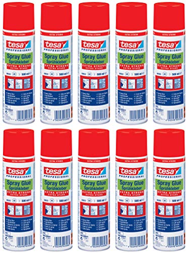 tesa Sprühkleber Extra Stark, 500ml (10 Dosen)