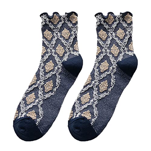 OIUHJN-NAME-Damen-To-Keep-Warm-Sock-Plaid-Sportsocken-aus-gekaemmter-Baumwolle-Socken-Mit-Heizung