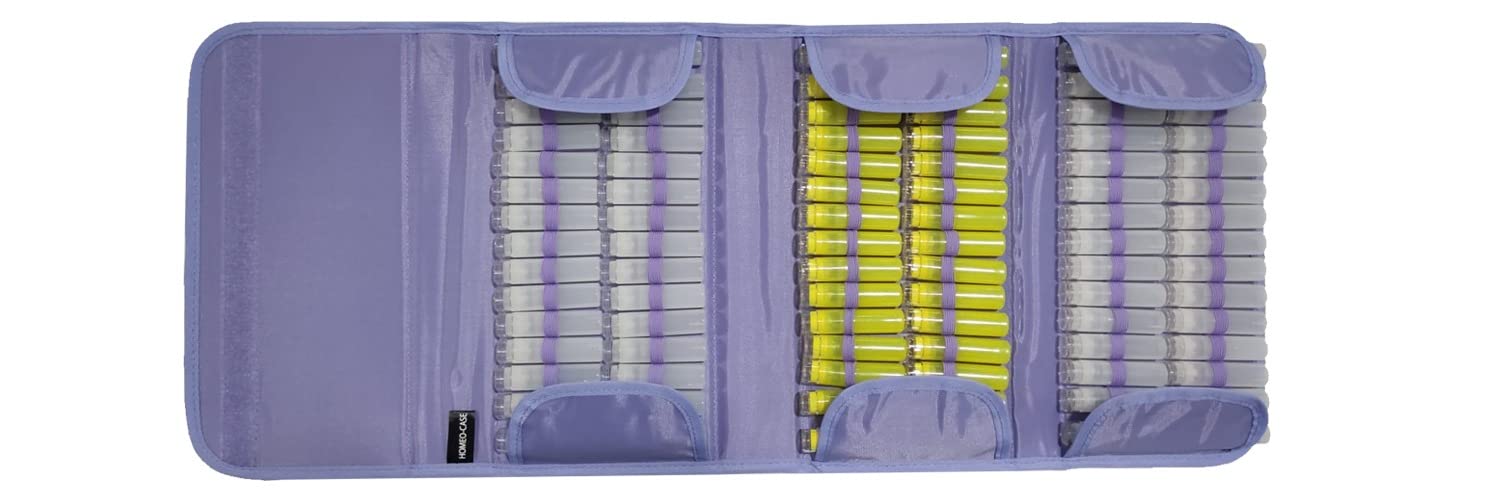 KINEPHARMA HOMEO-Case | Estuche de Homeopatía | 90 Espacios para Tubos de 4 Gramos de Boiron | Color Malva (No Incluye Tubos)