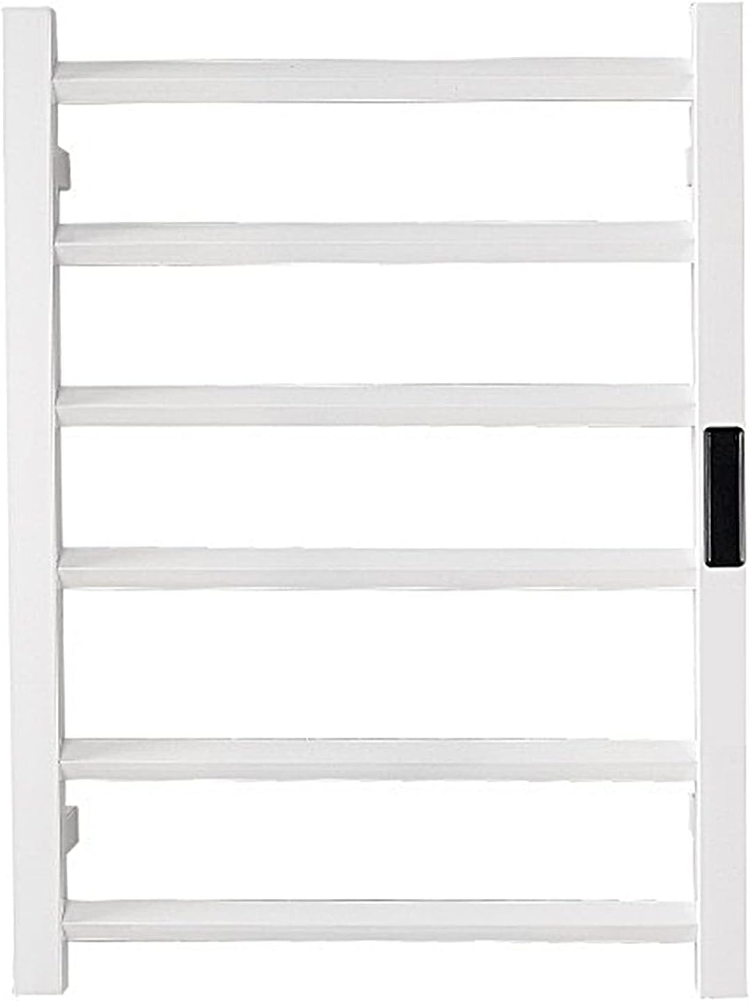 Black Heated Towel Rack,Wall-Mounted Towel Warmer,6 Heating Rods Low Power Towel Warmers for Bathroom Towel Warmers Spa with Digital Display Timing Thermostat,White,Hard~Wired