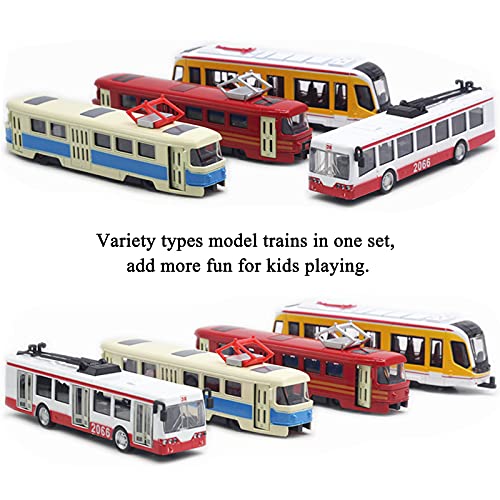 Otonopi Toy Train Set Subway Bullet Train High Speed Locomotive Engine Die Cast Model Car For Kids Pack Of 4 #TOP7