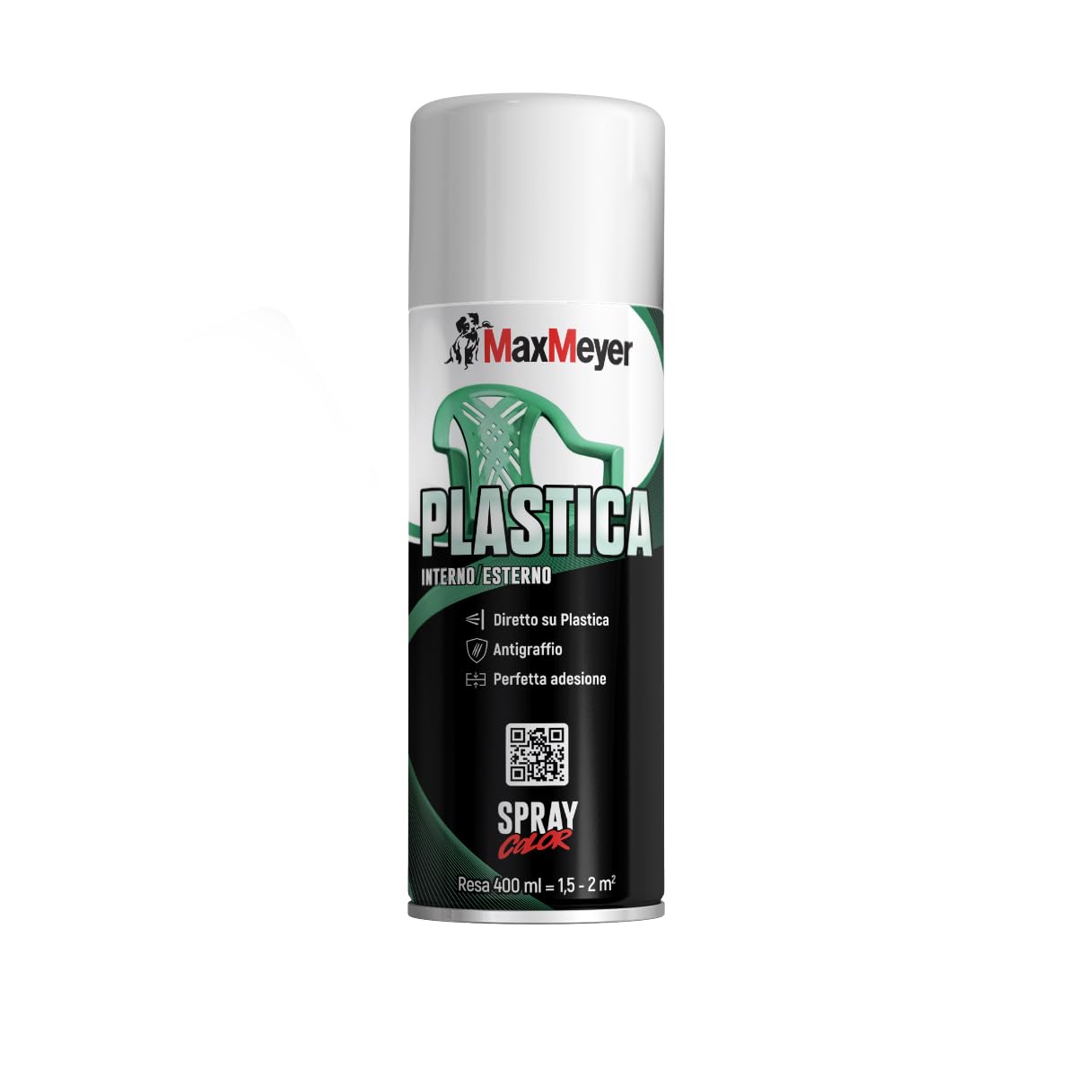 MAXMEYER Spray Plastica Bianco R9010 0.400 L