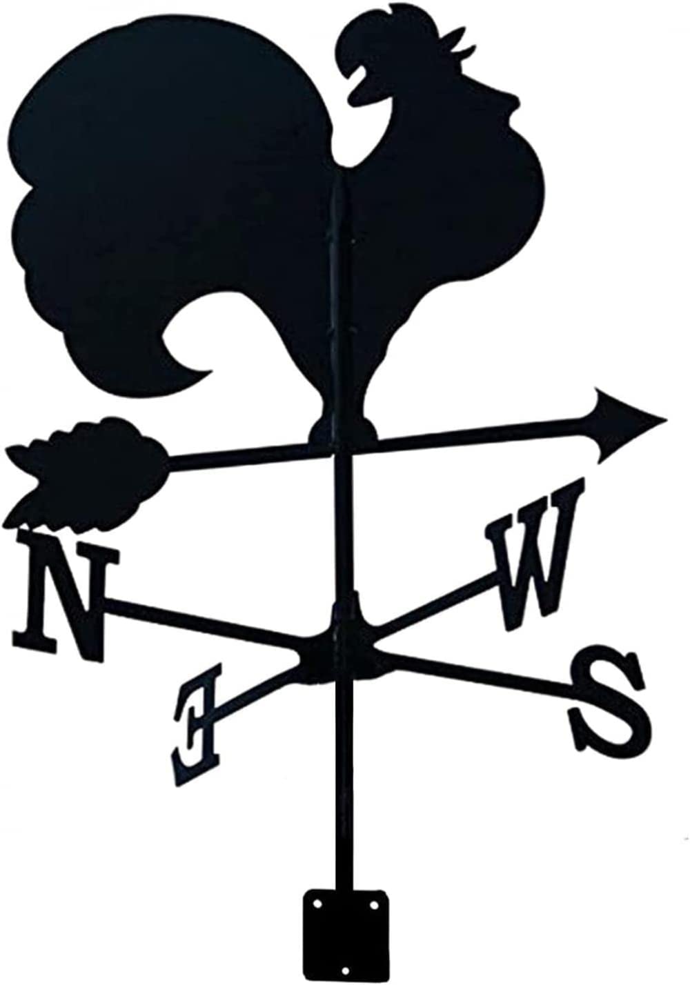RKYRRKI Metal Bracket Wind Vane Stainless Steel Weather Vane Farm Retro Weathervane Wind Direction Indicator, Yard Wind Measuring Tools