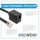 ecabo 3m Modular Verlängerung – Telefonverlängerungskabel – RJ12-Stecker auf RJ12-Buchse – Western-Stecker/Buchse – 6-adrig 6P6C – ISDN – für AB, Fax, Telefon – schwarz