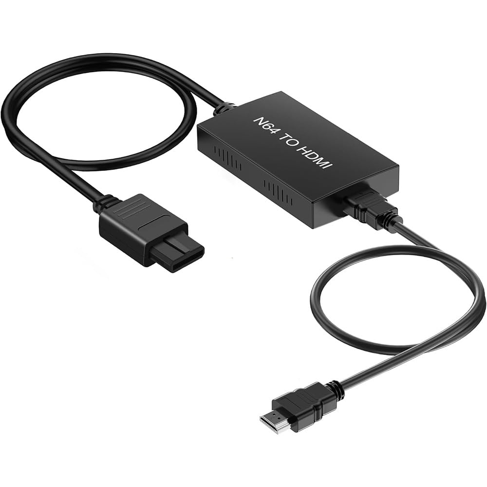 N64 to HDMI Converter Adapter, HDMI Converter with HDMI Cable for N64/SNES Game Video Signal to HDMI Signal, Displayed on 1080p HD TV/Moniter
