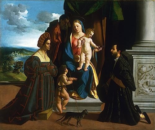 Tableau toile Sainte Famille Dosso Dossi 60x90cm art chrétien renaissance