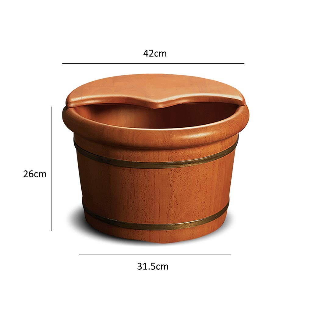 Vaschetta per i Piedi, Secchio per Vasca per pediluvio, Massaggio, Spa, Sauna, Ammollo, Pediluvio Secchio in Legno Spa per Piedi Lavabo per Uso Domestico Pratico Comfortable Anniversary