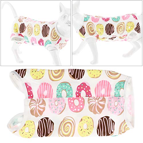 Scicalife Terno para Cães Gatos de Recuperação Após A Cirurgia Rosquinhas Pet Camisa Protetor Ferida