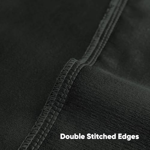 FUTEI Black Chenille Decorative Throw Pillow Covers 20x20 Inch Set of 2,Soft Cozy Faux Linen Textured Cushion Case,Farmhouse Home Decor for Couch Living Room