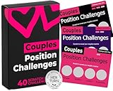 Couples Games for Adults – Position Challenges Scratch Off Cards, 40 Spicy Dares & Romantic Adventures for Couples to Build Deeper Intimacy, Fun Date Night Game, Valentines Gifts for Him & Her