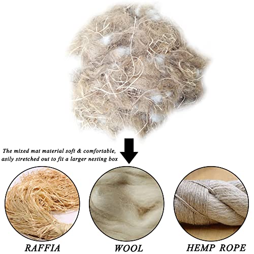 LITEMATIRA Natural Bird Nesting Bedding Materials for Finches Parakeets Chickens Birdcage Supplies (0.7oz)